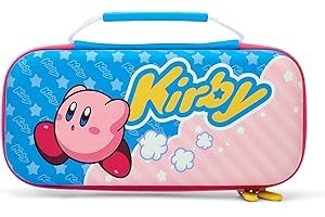 PowerA Protection Case for Nintendo Switch, Switch Lite & OLED Model, Hard Shell Protective Pouch with Carry Handle and 9 Game Cards Storage, Official: Kirby