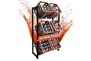 ‎QUICK STAR QUICK STAR Getränkekistenregal 71x30x140cm für 6 Kästen Getränkekistenhalter Standregal