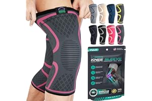 MODVEL Genouillère pour Homme et Femme, 2 Pièces Genouillère Élastique Respirant, Genouillères de Qualité Médicale pour les sports, la Course, soulagement de la douleur articulaire, stabilisation du genou