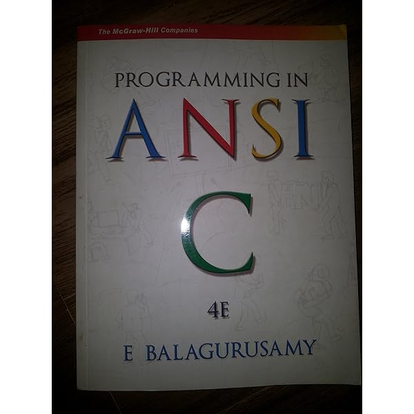 Programming in ansi c balagurusamy tata mcgraw hill Clearance