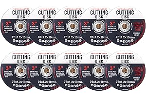GIONAR 12pcs Trennscheibe 76 x 1,2 x 10 mm, Cutting Discs, Profi-Trennscheibe für Stahl und Edelstahl, Metal Cutting Disc for Separating Metal and Rostfreie Stähle