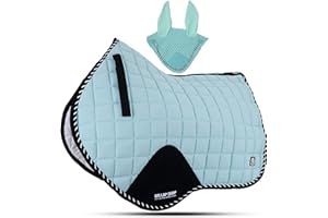 GALLOP SHOP Close Contact Tapis de selle de saut pour oreilles libres (plein, menthe)