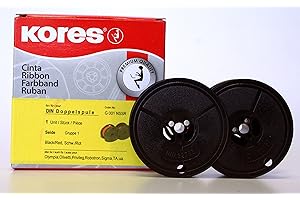 ‎KORES Kores - Schreibmaschinenfarbband aus Seide, schwarz/rot, Standard DIN Doppelspule