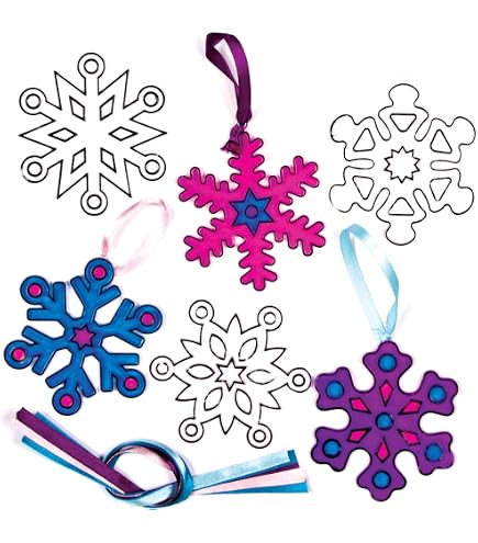 Kit Decorazioni Pattini Da Ghiaccio Baker Ross – 8 Pezzi, Schiuma Autoadesiva, Per Bambini, Natale E Feste, Senza Colla