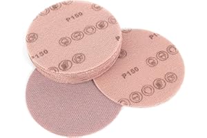 Kcmell 125mm Mesh Sanding Discs 150 Grit, 20Pcs 5 Inch Hook & Loop Sanding Pads, Dust Free Mesh Sanding Discs Pads Anti-Blocking Orbital Sander Discs Sandpaper for Grinding Polishing Car Wood Floor