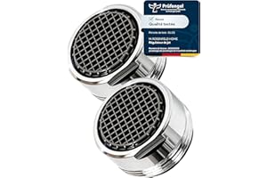 M. ROSENFELD HOME 2 PC Mousseur Robinet M24 en Laiton Chromé - Économiseur d'Eau avec Filtre Anticalcaire - Économisez Jusqu'à 60% d'Eau et d'Énergie - Débit d'Eau 5 L/min
