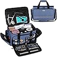 CURMIO Nurse Bag, Medical Bag Clinical Bag with Inner Dividers and No-Slip Bottom for Home Visits, Health Care, Hospice, Fits for Nursing Students, Physical Therapists, Doctors, Blue