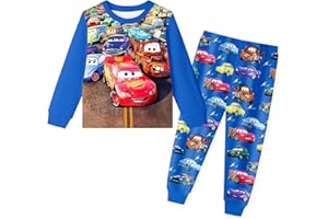 Pitevotur Lightning McQueen Pyjamas Cartoon Cars Pjs Boys Pajamas Set Sleepwear 2-11 Years