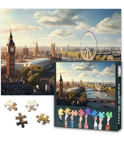 1000 Teile Puzzle Für Erwachsene – Motiv Blumen & Stadt, 70 X 50 Cm, Herausfordernd, Perfekt Für Wanddekoration & Spielabende