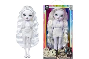 RAINBOW HIGH Shadow High Natasha Zima - Poupée Mannequin Camaïeu de Gris 28cm, Cheveux et Tenue Noirs, Sac À Main Élégant, Cadeau Mignon pour Les Enfants de 4 à 10 Ans