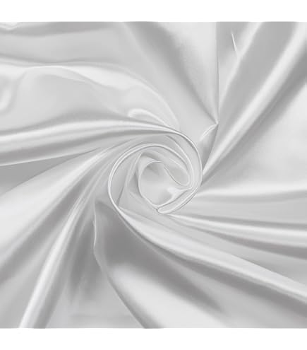 Tela Satén Poliéster Blanco Tela De Satén De Poliéster Blanco - 1
