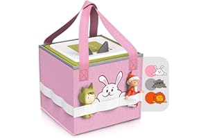 Heldenzimmer - Tonie Tasche Rosa für Toniebox mit Hase - Sichere Tonie Box Aufbewahrung in Toniebox Tasche für bis zu 10 Figuren