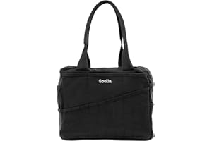 Soolla Studio Bag: Pottery Tool Bag, Art Supply Storage, Knitting Yarn Organizer, Crochet Projects, & Washable Craft Tote, 30 Pockets, 25+ Canvas Colors, Student Artist Gift (Blackout)