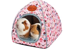 SUPJADE Guinea-Pig Rabbit Hedgehog Bed - Cave Cozy Hamster House Large Hideout for Chinchilla Bearded Dragon Small Animal Guinea Pig Accessories