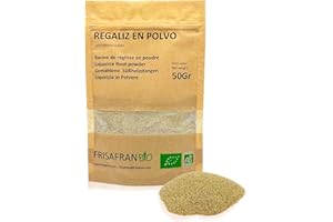 FRISAFRAN | Bâton de Réglisse POUDRE | Biologique | Directement Du Producteur | Cultivé Navarre | Réglisse | reglisse | Bâton De Reglisse en poudre | Bonbon Reglisse | Baton | Bonbons Reglisse | 50g