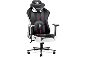 Diablo Silla Gaming Tela X-Player 2.0 - Silla Gamer con Reposabrazos 3D - Cojín Cervical/Lumbar Función de Balanceo - Silla de Oficina 160 kg - Cadeira Gaming Ergonómica - King (XL)