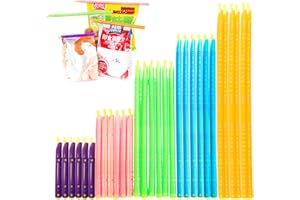 ‎ZFKJERS ZFKJERS Bag Sealer Sticks, 5 Sizes Magic Bag Sealing Sticks, Freshly Durable Sealing Rod for Food Bag, Moisture Resistant and Reusable Pack of 30