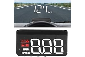 ‎ARAMOX Aramox Head-Up-Display, Multifunktionsanzeige, Auto-HUD-Windschutzscheibenprojektor mit Klarem High-Definition-Display, Schwarz, LCD oder LED, OBD, PORTABLE_VIDEO_DISC_PLAYER, 1280x720, 81438031