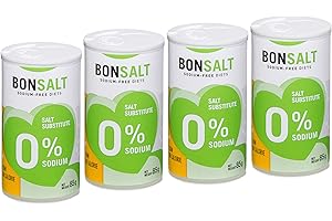 Sel Sans Sodium - Sel Bonsalt 0% Sodium - Substitut du sel - Idéal pour les régimes faibles en sodium - Faible en calories - Keto - Convient aux végétaliens - Castello since 1907-4 x 85g = 340g