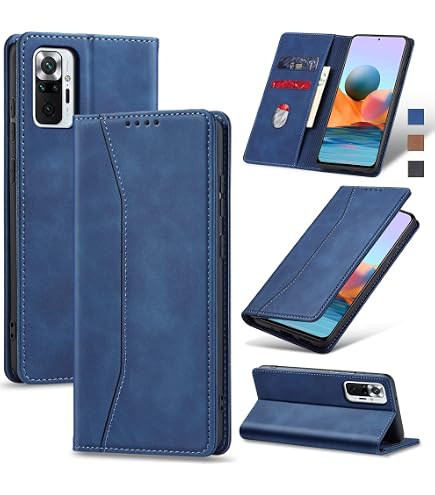 Xinyunew Custodia Portafoglio Con Supporto Per Xiaomi Redmi Note 10 PRO - Pelle PU Verde - Copertura A Libro Con Slot Per Carte E Chiusura Magnetica