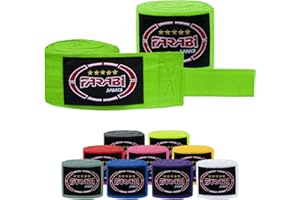 Farabi Sports Kids Vendas Boxeo 2,5 Metros de Largo Vendas Boxeo - Cinta Boxeo con par para MMA, Muay Thai, Entrenamiento, Kickboxing y Deportes de Combate