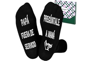 Moyel Regalos para Padres Navidad Calcetines Papa Divertidos 43-46 Regalos Originales para Hombre Papa Regalo Padre Cumpleaños Ideas Regalo Papá Cumpleaños Hombre Dia Del Padre Reyes