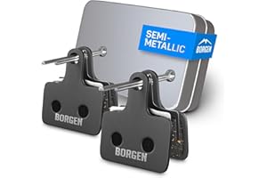 Borgen 2 pary klocków hamulcowych rower hamulec tarczowy - odpowiednie dla Ultegra, Dura Ace, BR-RS, XTR, GRX - Półmetaliczne Kompatybilne z klockami hamulcowymi Shimano K03S