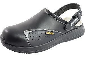 Euroroutier Basic 2.0 Czarny, Drewniaki, Obuwie Bezpieczeństwo w skórze, Certyfikat CE EN ISO SB+A+E+FO+SRA