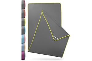 NirvanaShape Serviette de Yoga antidérapante | Serviette de Hot Yoga à Picots antidérapants | Serviette de Yoga hygiénique-À Poser sur Le Tapis de Yoga [ 185 x 63 cm ]