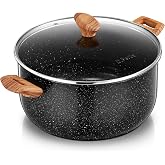 D.Perlla Cooking Pots with Lid 28 cm, 8.5 L Induction Cooking Pots | Pots Ceramic non-stick coating, suitable for all types o