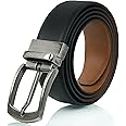 KEZRO Mens Vegan Leather Reversible Belt - LOCBRNPB01