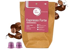 CUP VERDE – 30 kapsułek kawy Nespresso* W 100% neutralne dla klimatu, uczciwy handel, delikatnie palenie, mocny smak, mało opakowań Espresso Forte
