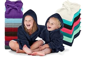 EMILY´S CHECK Kinder Bademantel - Kuschelfleece für Jungen u Mädchen 1522.2202