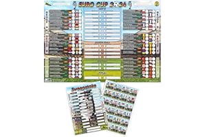 Pick A Lane Euro Cup 2024 Wallchart Poster A2 including the Euro's 24 match schedule and Sweepstake Kit for euro 24