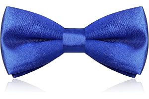 GREOER Kids Bow Tie, Boy's Pre-Tied Bow Ties - Adjustable Neck Silk Bowties Classic Solid Colour Bow Tie for Baby Toddler Birthday Wedding Formal Party Banquet Prom Ball Fancy Dress