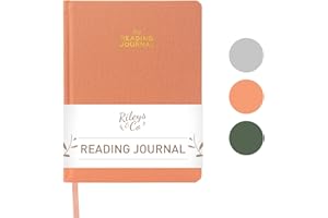 Rileys & Co. Peach Book Journal - Reading Journal & Book Journal Reading Log for Book Tracking | Book Review Journal with Reading Log for Readers & Book Lovers