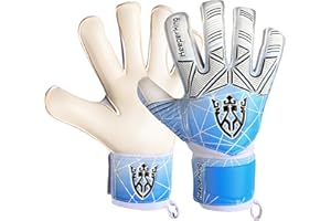 Keeperking Rękawice bramkarskie z ochroną palców i bez, zdejmowane, 4 mm, uniseks, dla dorosłych, dzieci, młodzieży, wiele rozmiarów i kolorów