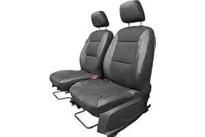 PRIMUS SEAT COVERS Premium Leatherette Car Seat Covers with Air-Mesh & Memory Foam – Universal Front Seat Protector, Airbag Compatible, Breathable Comfort, Protects Seats – Driver & Passenger with Headrest Covers