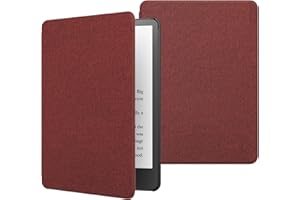 MoKo Custodia Compatibile con Kindle Paperwhite 11ª Generazione 2021 e 2022, Schermo da 6,8", Custodia Protettiva Ultra Sottile Leggera per Lettore Ebook, Denim Vino Rosso