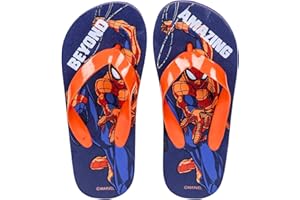 Marvel Spiderman Flip Flops für Jungen, Zehentrenner Sommersandalen, Geschenk für Kinder, Größen EU 26 bis 33