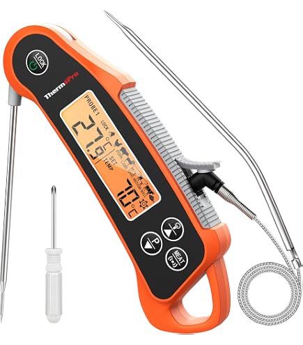 Thermomètre De Cuisine Numérique Pliable TFA - Avec Sonde, Rétroéclairage Et Décapsuleur - Pour Viande, Barbecue, Confitures (-50°C à +300°C)