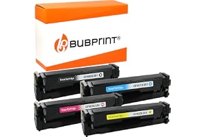 Bubprint 4 tonerkassetter kompatibla med HP 201X svart cyan gul magenta