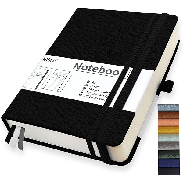 Artfan Carnet A4 - A4 Ligné Avec 320 Pages De Qualité Supérieure - Papier De Qualité Supérieure - Similicuir - Carnet D'écriture A4 - 21,5 X 27,9 Cm - Couverture Rigide - Noir Et Vert