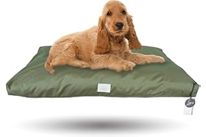 Ligo Tommy - Materasso per Cani Idrorepellente e AntiGraffio, Realizzato in Italia. Cuscino Cuccia per Cane AntiGraffio antimacchia Perfetto per l'uso Interno ed Esterno. (L: 120 x 70 cm, VERDE OLIVA)