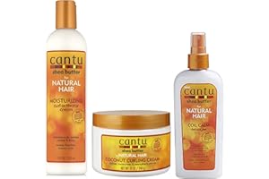 GÉNÉRIQUE Cantu Curl Control Combo - Feuchtigkeitsspendende Activator Creme 355 Ml, Coconut Curling Cream 340 G & Coil Calm Detangler 237 Ml , 3 Stück (1Er Pack)