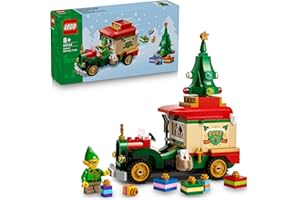 LEGO Camión de Reparto de Papá Noel de Juguete - Maqueta Colorida para Exponer con Árbol de Navidad, Regalos y Adornos Navideños Niños y Niñas de 8+ Años 40746