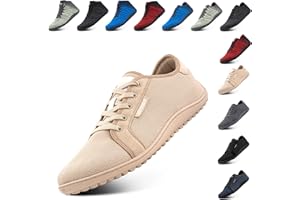 NEOKER Barefoot Shoes for Men Women Outdoor Lightweight Trail Running Minimalist Zero Drop Shoes Barefoot Trainers Walking Shoes Breathable Black Khaki Grey Green Blue Red 4-12 UK