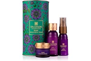 ‎SPA CEYLON SPA CEYLON SLEEP Wellness Trio Set mit Duschgel, Body Cream & Balsam für erholsame Nächte, Aromatherapie Geschenkset, beruhigend & vegan