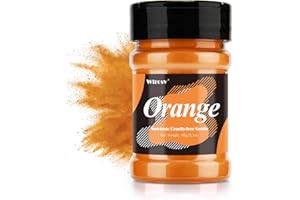 WTRCSV Colorant résine époxy, colorant pour savon - 60g mica poudre d'orange - fabrication de savon, pigment résine époxy, colorant pour Cosmetiques, les vernis à ongles, la peinture