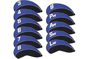 CRAFTSMAN GOLF 11pcs/Set Neoprene Iron Headcover Set with Large No. for All Brands Callaway,Ping,Taylormade,Cobra Etc.